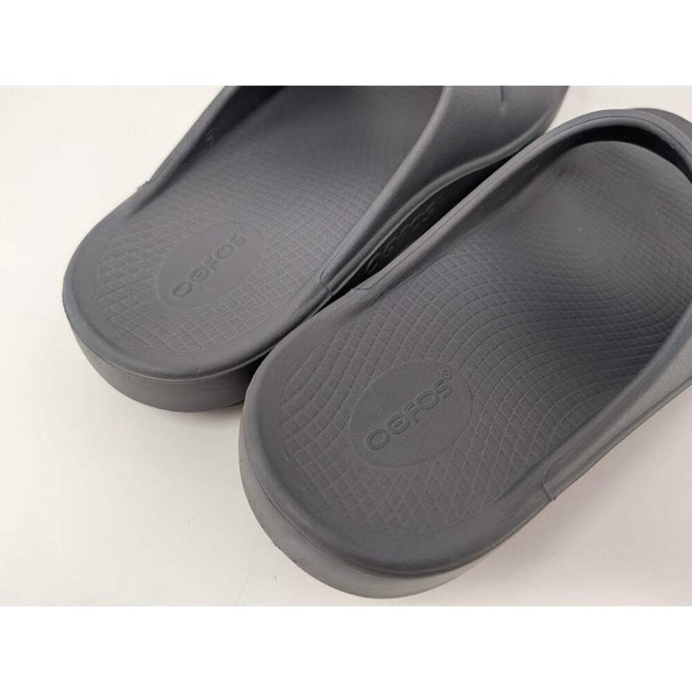 Oofos Ooahh Recovery Slide Sandals Womens 11/Mens 9 Gray Rubber Comfort Running - Picture 8 of 8